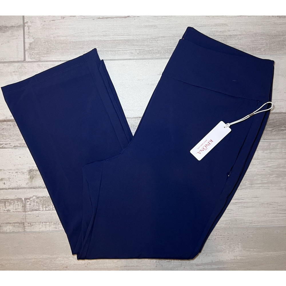 KINONA‎ (XL) Navy NWT-Pull On Golf Pants-Stretch-Crop-Moisture Wicking-UPF 50+